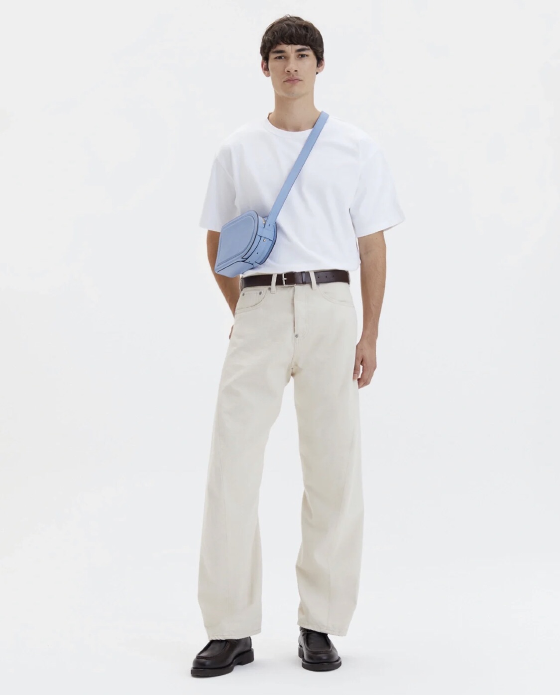 델보 핀 크로스오버 숄더백 블루